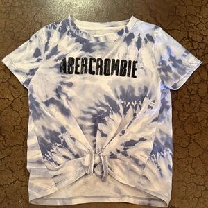 Abercrombie & Fitch Kids Blue and White Tie-Dye Tee